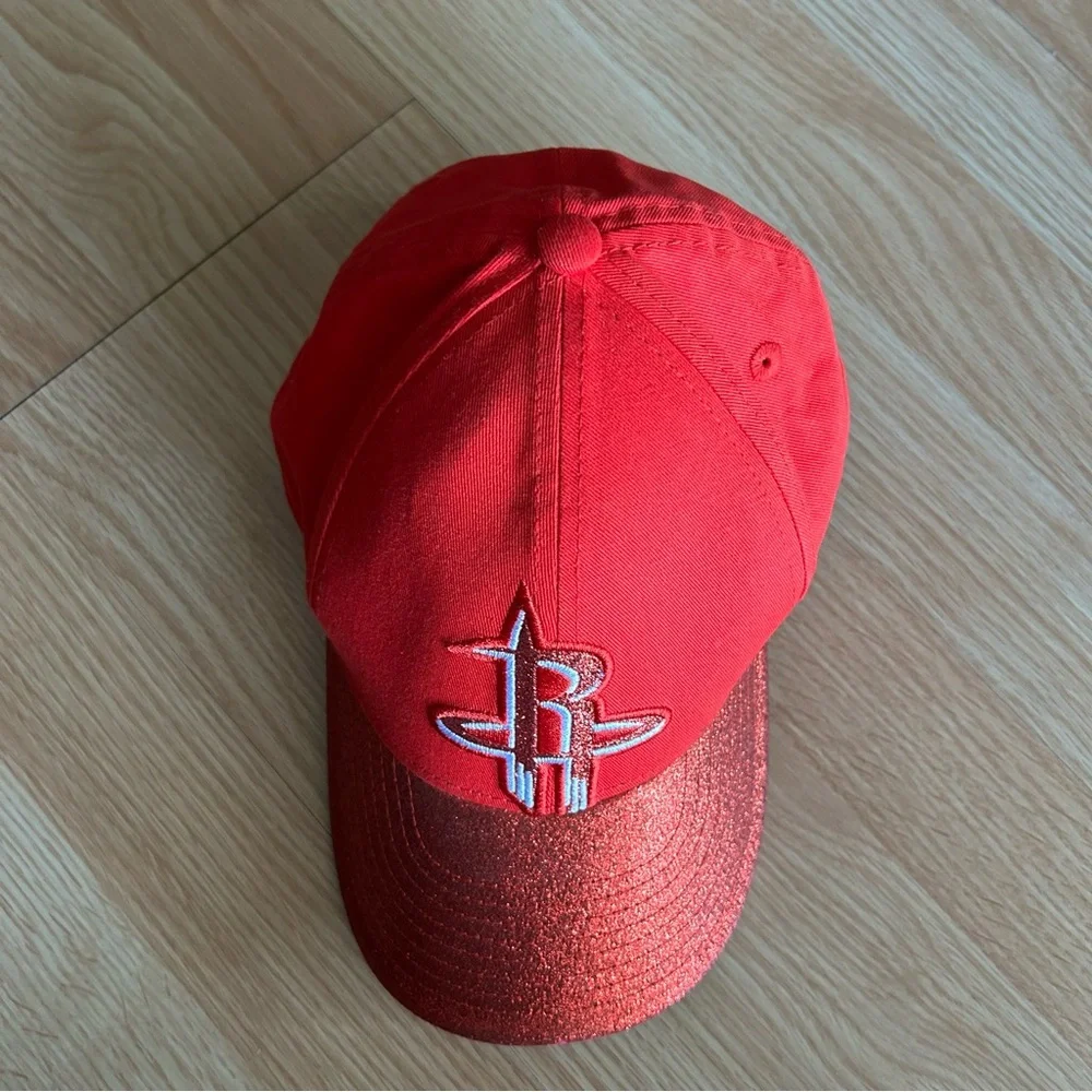 NEW New Era Houston Rockets Red Glitter Hat Youth